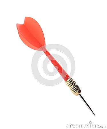 Single sharp red dart isolated Stock Photo