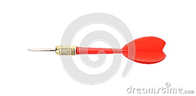 Single sharp red dart isolated on whit Stock Photo