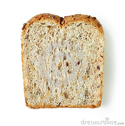 Single slice of bread Stock Photo