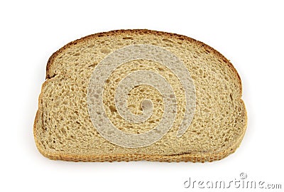 Single slice of rye bread Stock Photo
