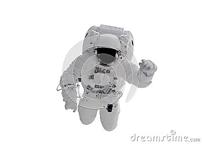 Space Astronaut isolated on white background. Elements of this image were furnished by NASA Stock Photo