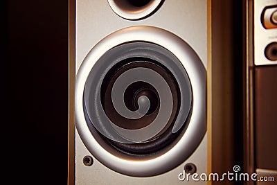 Single speaker front panel Stock Photo