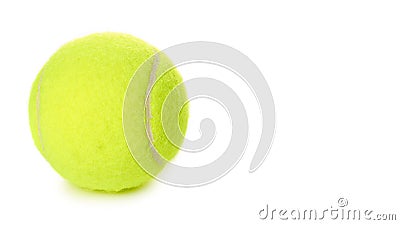 Single tennis ball isolated on white background. copy space, template Stock Photo