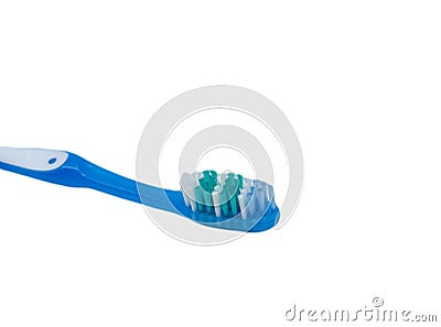 Single tooth brush against a white background - image Stock Photo