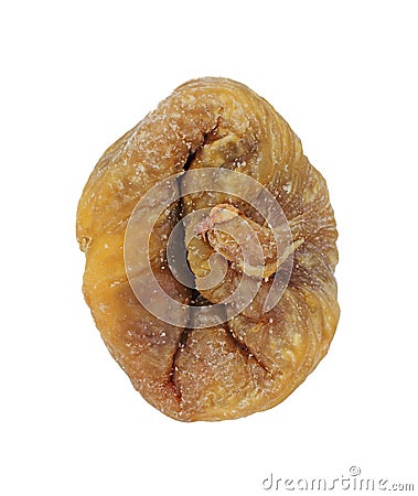 Single Turkish Dried Fig Stock Photo