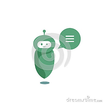 Single vector main object without background. Head with mechanic brain. Future robot machine. Terminator cartoon Vector Illustration