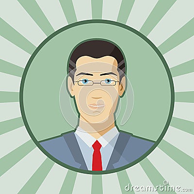 Single vector man avatar. Vector Illustration