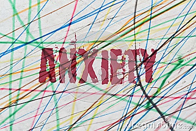 Single word Anxiety Stock Photo