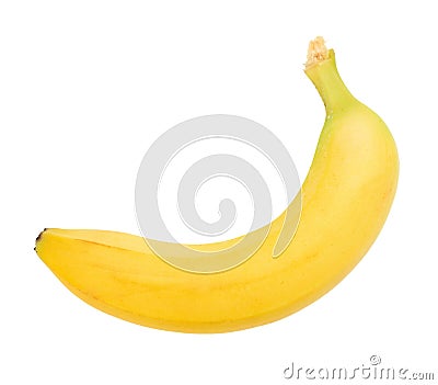 Single yellow banana Stock Photo