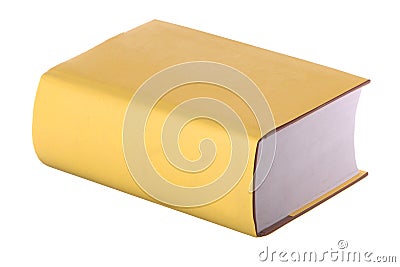 Single yellow book Stock Photo