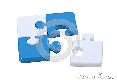 Singled Out Piece of the Puzzle Stock Photo