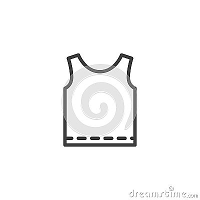 Singlet shirt line icon Vector Illustration