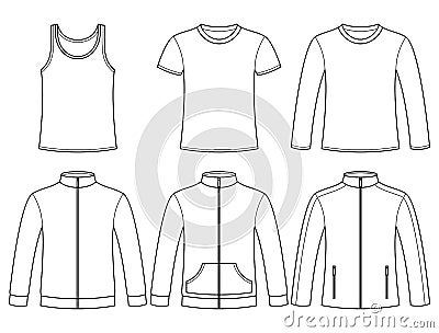 Singlet, T-shirt, Long-sleeved T-shirt, Sweatshirt Stock Photo