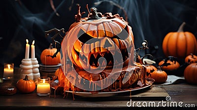 Sinister Halloween treats, eerily delicious for a chilling night Stock Photo