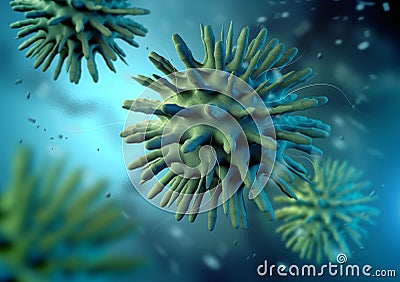 Sinister Virus Cells Stock Photo