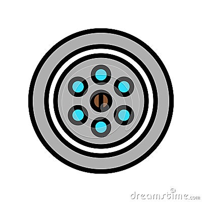 sink drainage hole color icon vector illustration Vector Illustration