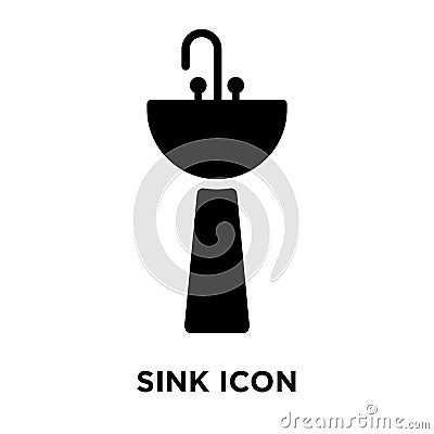 Sink icon vector isolated on white background, logo concept of S Vector Illustration