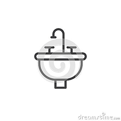 Sink line icon Vector Illustration