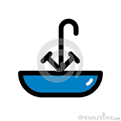 Sink simple color symbol Vector Illustration