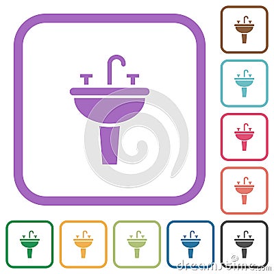 Sink simple icons Vector Illustration