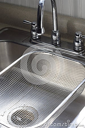 Sink and Strainer Stock Photo