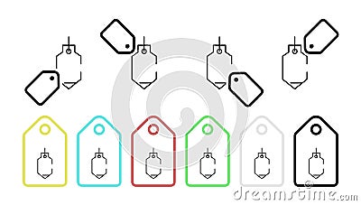 Sinker vector icon in tag set illustration for ui and ux, website or mobile application Vector Illustration