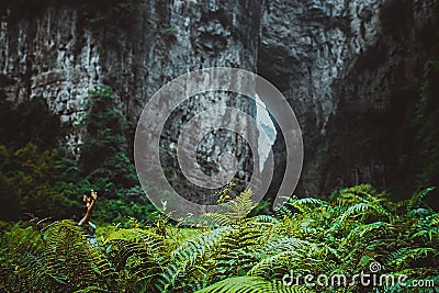 Sinkhole in wulong, chongqing, china Stock Photo