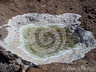 Sinkholes and salt crystallization. Israel Stock Photo