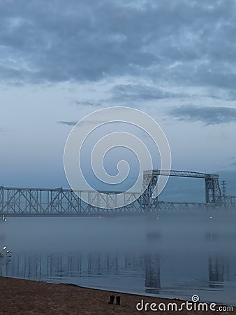 sinking bridge Stock Photo