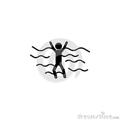 Sinking person icon Vector Illustration