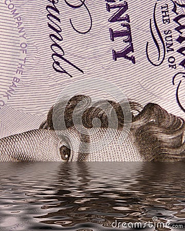 Sinking pound Editorial Stock Photo