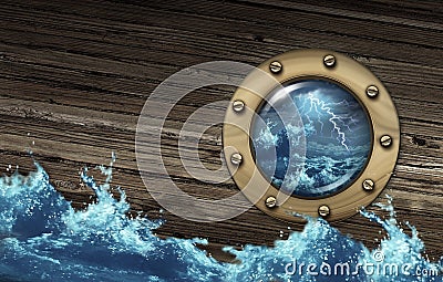 Sinking Ship Stock Photo