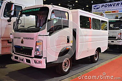 Sinotruk delivery van at Philconstruct in Pasay, Philippines Editorial Stock Photo