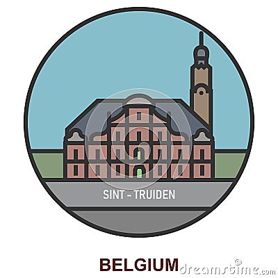 Sint-Truiden. Cities and towns in Belgium Vector Illustration