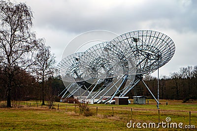 Radio telescopes Westerbork, Hooghalen, Netherlands. Stock Photo