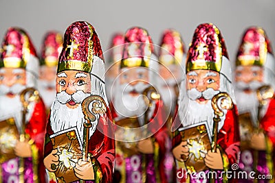 Sinterklaas . Dutch chocolate figurine Stock Photo