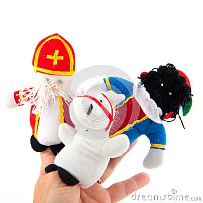 Sinterklaas finger puppets Stock Photo