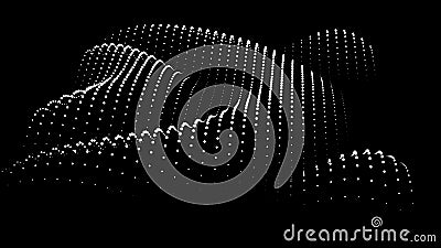Sinusoidal formula distortion sine wave and waveform. Graph of a 3d function space in three-dimensional coordinates. Science Vector Illustration