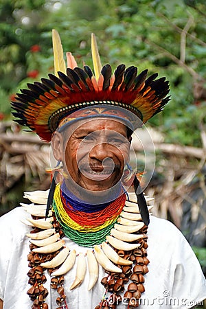 Siona shaman in Ecuador Editorial Stock Photo