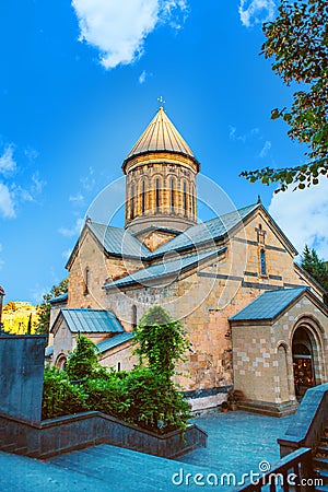 The Sioni Cathedral of the Dormition is a Georgian Orthodox cathedral in Tbilisi. Georgia Country Stock Photo