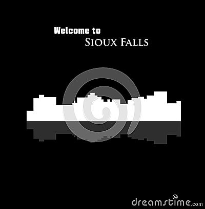 Sioux Falls, South Dakota Vector Illustration