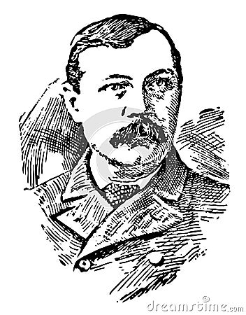 Sir Arthur Conan Doyle vintage illustration Vector Illustration