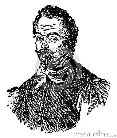 Sir Francis Drake, vintage illustration Vector Illustration