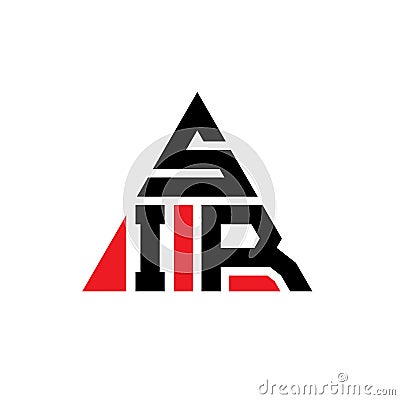 SIR triangle letter logo design with triangle shape. SIR triangle logo design monogram. SIR triangle vector logo template with red Vector Illustration