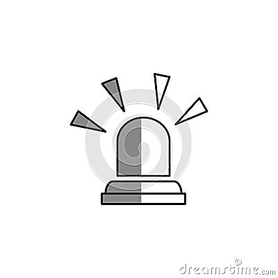 siren alarm isolated icon Cartoon Illustration