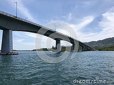 Siri Lanta Bridge in Koh Lanta Thailand Stock Photo