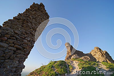 Siria Medieval Fortress in Arad County Stock Photo
