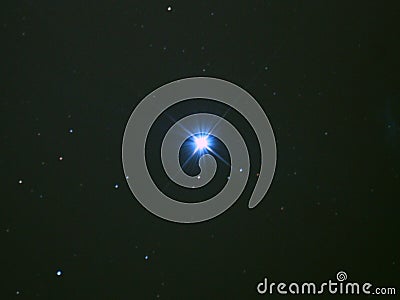 Sirius star in night sky Stock Photo