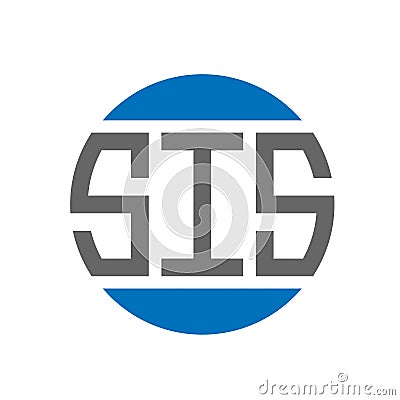 SIS letter logo design on white background. SIS creative initials circle logo concept. SIS letter design Vector Illustration