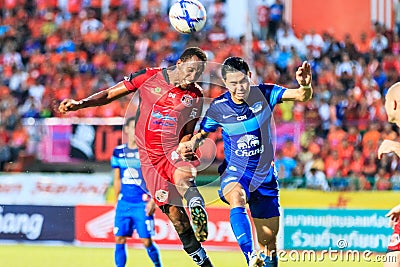 SISAKET THAILAND-AUGUST 12: Adefolarin Durosinmi of Sisaket FC. Editorial Stock Photo